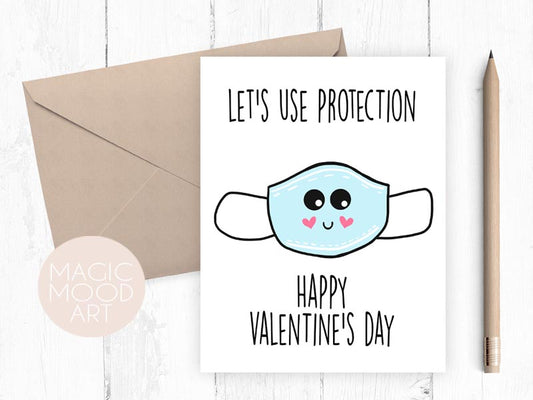 Let's Use Protection Greeting Card