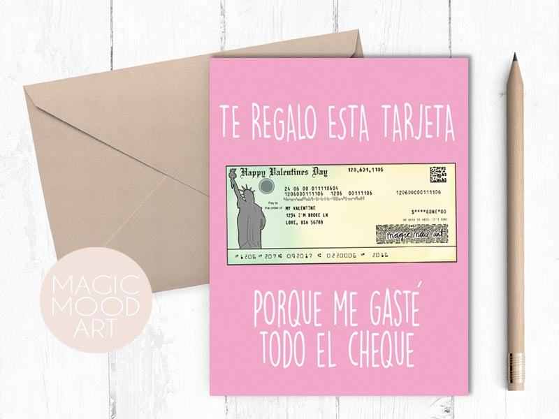 El Cheque Greeting Card