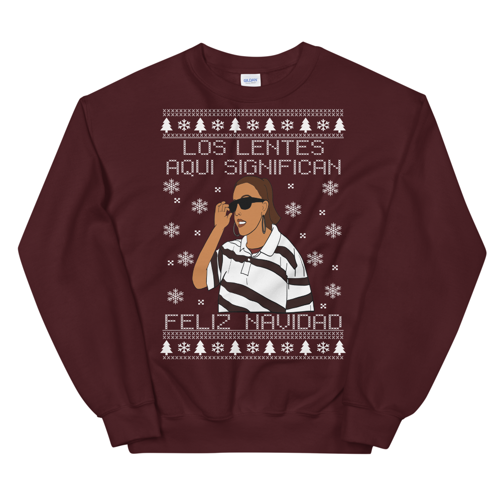 Los Lentes Feliz Navidad Ugly Christmas Sweater