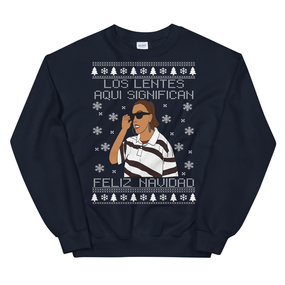 Los Lentes Feliz Navidad Ugly Christmas Sweater