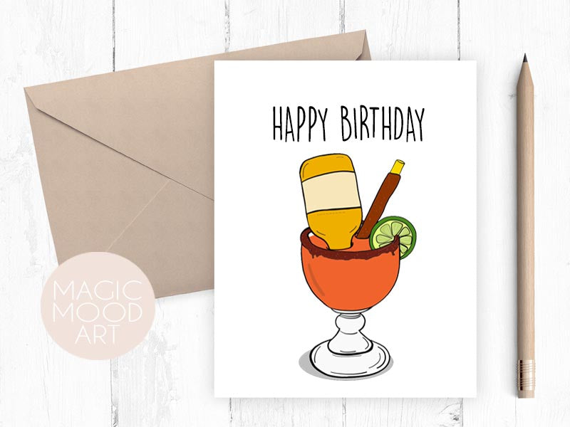 Happy Birthday Michelada Card