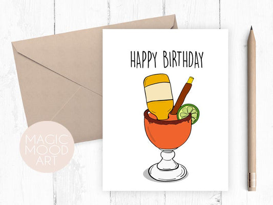 Happy Birthday Michelada Card