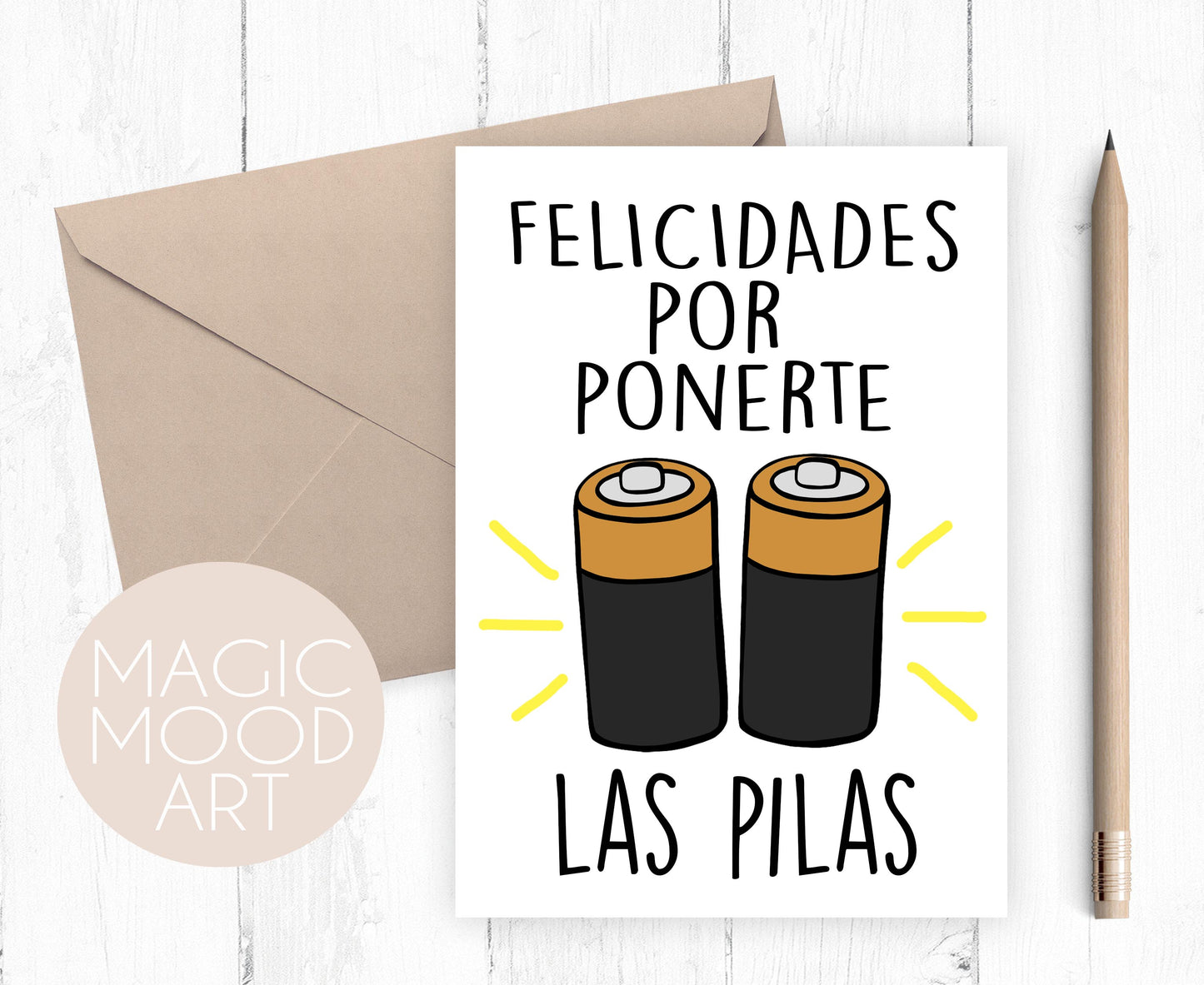 Felicidades Por Ponerte Las Pilas Card
