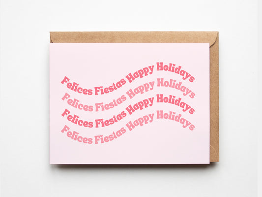 Felices Fiestas Happy Holidays Card