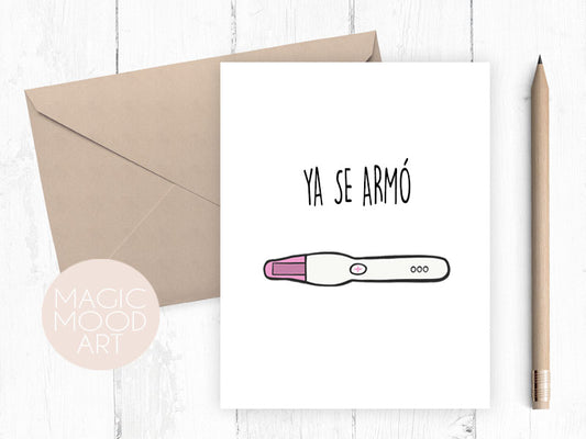 Ya Se Armo Funny Pregnancy Card