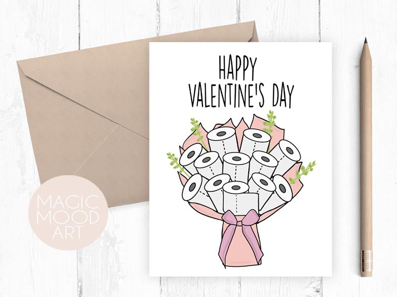 Toilet Paper Bouquet Greeting Card