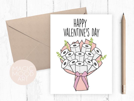 Toilet Paper Bouquet Greeting Card